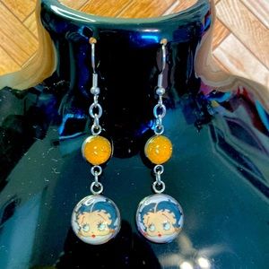 Custom made BETTY BOOP earrings in stainless steel
